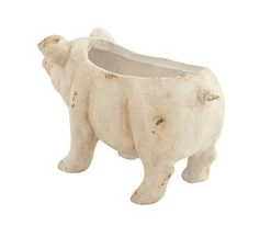 Benzara 79928 Adorable Pig Flower Pot, Cream -Garden Supply Store 316k9qPd47L