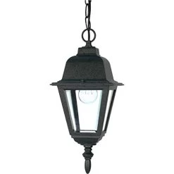 Nuvo Lighting 60/489 Hanging Lantern With Clear Glass, Textured Black