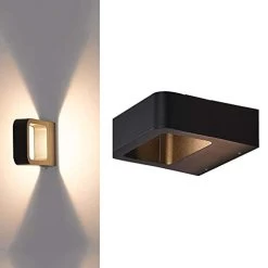 JUNOLUX Contemporary Wall Sconce Fixture With LED Lighting, Exterior Wall Mount Lamps For Garden, IP65 Waterproof…