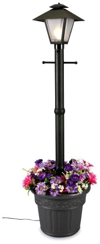Patio Living Concepts 66000 Cape Cod 80-Inch 100-Watt Planter Lamp, Black