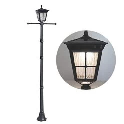 Kemeco ST4311AB1-2 LED Cast Aluminum Double Head Solar Lamp Post Light Street Light For Outdoor Landscape Pathway…