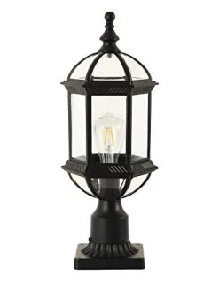 GYDZ Exterior Lamp Post Light Fixtures,Outdoor Post Lanterns With Pier Mount Adapter, Modern Post Light Pole Lantern…