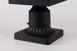 Outdoor Post Lights, Cast Aluminum Post Light Fixture, 2-Light Pole Mount Light With Clear Glass Panels, Matte Black… -Garden Supply Store 31moWHdWFCL