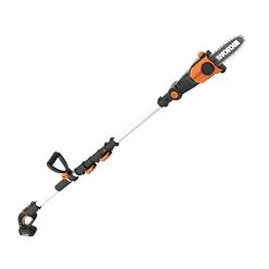 Worx WG349 20V Power Share 8″ Pole Saw With Auto Tension, Black And Orange