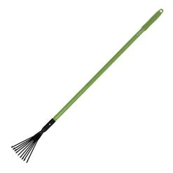 Martha Stewart MTS-TELR Shrub Rake With 5.4-Inch Carbon-Steel Heavy-Duty Tines, Comfort Grip Handle, Telescoping Handle…