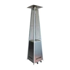 AJH Outdoor Patio Heater Pyramid Patio Propane Heater W/Wheels Tall Standing Quadrilateral Gas Heater Courtyard…