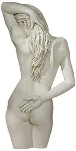 Design Toscano Sweet Surrender Woman Wall Decor Sculpture, 68.5 Cm, Polyresin, Antique Stone
