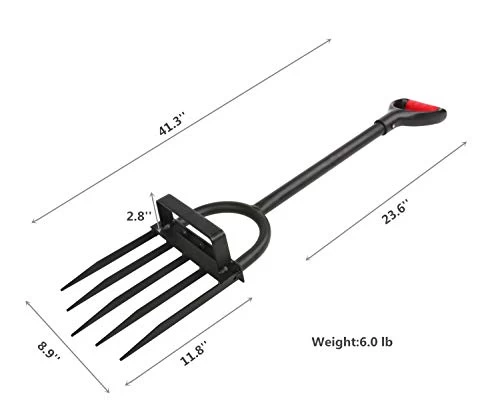 5-Tine Heavy Duty Pitch Fork For Gardening – Long Handled Digging Fork Garden Claw Weeder 7 5-Tine Heavy Duty Pitch Fork For Gardening – Long Handled Digging Fork Garden Claw Weeder - Image 7