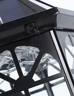 GYDZ Outdoor Solar Post Light Fixture Solar Pier Light Outdoor Solar Pillar Column Light For Garden, Front Door,Vintage… 11 GYDZ Outdoor Solar Post Light Fixture Solar Pier Light Outdoor Solar Pillar Column Light For Garden, Front Door,Vintage… -Garden Supply Store 410HFee6vTL