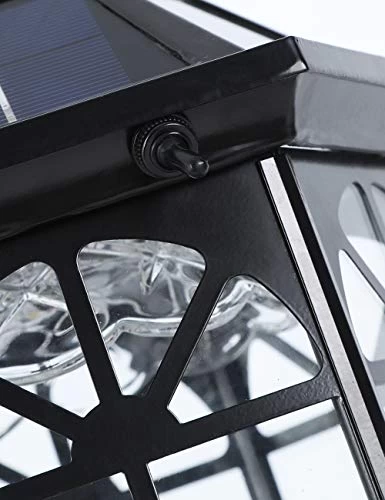 GYDZ Outdoor Solar Post Light Fixture Solar Pier Light Outdoor Solar Pillar Column Light For Garden, Front Door,Vintage… 5 GYDZ Outdoor Solar Post Light Fixture Solar Pier Light Outdoor Solar Pillar Column Light For Garden, Front Door,Vintage… - Image 5