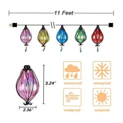 Vigdur Decorative – Rattan Ball String Lights With 10 Led Bulbs Plug In Rattan Lantern String Lights For Patio Garden… -Garden Supply Store 410ds rqpHL