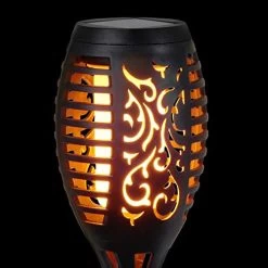 Exhart Flickering Flame Solar Torch Yard Stake – 4 Pack Small LED Tiki Torch Dancing Flame Stake To Illuminate Gardens… 10 Exhart Flickering Flame Solar Torch Yard Stake – 4 Pack Small LED Tiki Torch Dancing Flame Stake To Illuminate Gardens… -Garden Supply Store 411tlJZa2pL