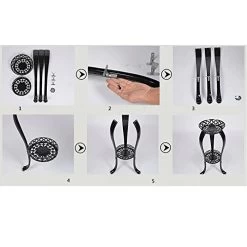 2Packs Metal Potted Plant Stand, Rustproof Decorative Flower Pot Rack With Indoor Outdoor Iron Art Planter Holders… -Garden Supply Store 412BrrUSHKdL