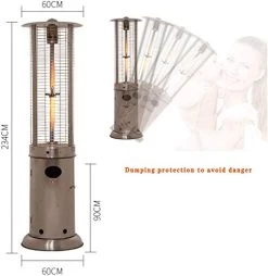 AJH Outdoor Patio Heater Patio Heater Outdoor Portable Stainless Steel Propane Table Top Patio Heater Space Heater… -Garden Supply Store 412hO14vhkL
