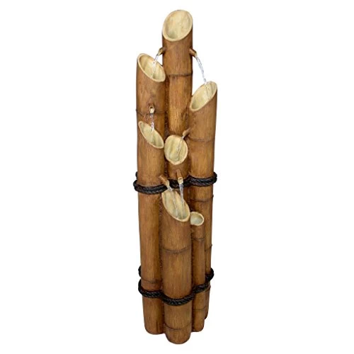 Asian Decor Water Fountain – Nearly 4 Foot Tall Cascading Bamboo Fountain – Outdoor Water Feature 1 Asian Decor Water Fountain – Nearly 4 Foot Tall Cascading Bamboo Fountain – Outdoor Water Feature