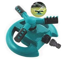 Lawn Sprinkler 2 Pack – Automatic 360° Rotating Adjustable Garden Hose Watering Sprinkler For Kids, Three Arm Rotating…
