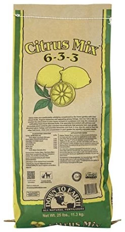 Down To Earth Organic Citrus Mix 6-3-3 Fertilizer, 25-Pound