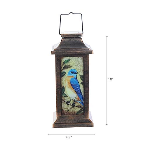 TZSSP Decorative Lantern Hanging Solar Lantern Waterproof Portable Lamp Outdoor Garden Decorative LED Light, Blue Bird… 7 TZSSP Decorative Lantern Hanging Solar Lantern Waterproof Portable Lamp Outdoor Garden Decorative LED Light, Blue Bird… - Image 7