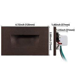 LEONLITE Classic Series 120V LED Step Lights, Dimmable 3.5W Indoor Outdoor Stair Light, 110lm, ETL Listed, Vertical… 13 LEONLITE Classic Series 120V LED Step Lights, Dimmable 3.5W Indoor Outdoor Stair Light, 110lm, ETL Listed, Vertical… -Garden Supply Store 414x5HwM99L