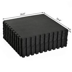 HOMCOM Soft Interlocking Floor Mats Waterproof Exercise Workout Mat Kid Play Mat Gymnastics And Home Gym Protective… -Garden Supply Store 4155lQkFEKL