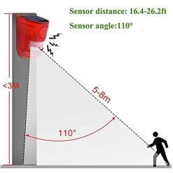 Solar Motion Sensor Alarm, Wireless Waterproof Detector For Garden Home Villa Security Outdoor Door Sensor With Solar… -Garden Supply Store 415m37nWkfL