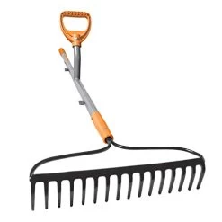 ERGIESHOVEL ERG-BWRK16 16-Tine Strain Reducing 54-Inch Steel Shaft Bow Rake, Gray/Orange -Garden Supply Store 415wcfTOTXL