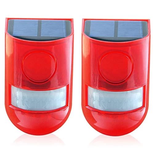 Solar Security Light Alarm, 2 Pack, IP65 Waterproof PIR LED Motion Sensor Flashing Light Lamp, Built In Battery, Energy… 1 Solar Security Light Alarm, 2 Pack, IP65 Waterproof PIR LED Motion Sensor Flashing Light Lamp, Built In Battery, Energy…