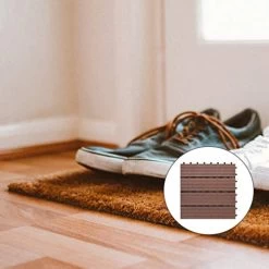 Yardwe Composite Decking Boards Wood Plastic Interlocking Flooring Tiles Water Resistant Patio Pavers For Outdoor Patio… -Garden Supply Store 416qogjGDEL