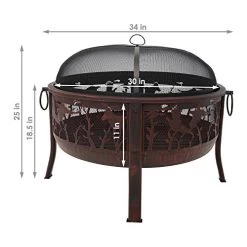 Sunnydaze Pheasant Hunting Outdoor Fire Pit – 30-Inch Large Round Wood Burning Backyard & Patio Fire Pit For Outside… 10 Sunnydaze Pheasant Hunting Outdoor Fire Pit – 30-Inch Large Round Wood Burning Backyard & Patio Fire Pit For Outside… -Garden Supply Store 417dVjplv5L