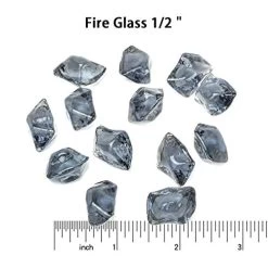 Mr. Fireglass 1/2-Inch Polygon Fire Glass For Fireplace Fire Pit & Lanscaping, 10 Pounds High Luster Gray 8 Mr. Fireglass 1/2-Inch Polygon Fire Glass For Fireplace Fire Pit & Lanscaping, 10 Pounds High Luster Gray -Garden Supply Store 417lGL2BxpaL