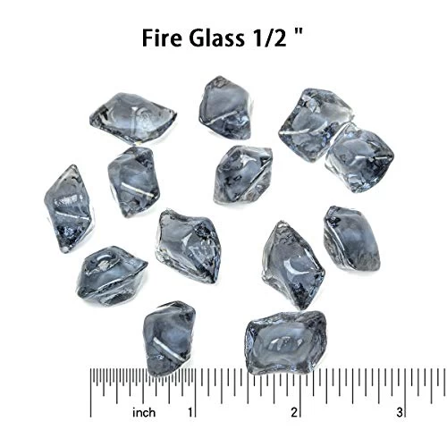 Mr. Fireglass 1/2-Inch Polygon Fire Glass For Fireplace Fire Pit & Lanscaping, 10 Pounds High Luster Gray 3 Mr. Fireglass 1/2-Inch Polygon Fire Glass For Fireplace Fire Pit & Lanscaping, 10 Pounds High Luster Gray - Image 3