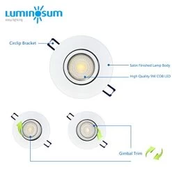 LUMINOSUM Dimmable LED Downlight 4″ 9W With Junction Box, Led Pot Lights 700lm, 90W Equiv, Dimmable IC Rated Airtight, ETL & Energy Star Listed, Daylight 5000k, 12-Pack -Garden Supply Store 417q2BEiKvRL