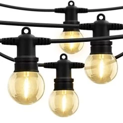 Zanflare Outdoor String Lights 50Ft Waterproof Shatterproof Patio Lights, 25+3 LED Bulbs, Connectable Led Outdoor Lights…