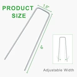 GROWNEER 100 Packs 6 Inch Heavy Duty 11 Gauge Galvanized Steel Garden Stakes Staples Securing Pegs For Securing Weed… 8 GROWNEER 100 Packs 6 Inch Heavy Duty 11 Gauge Galvanized Steel Garden Stakes Staples Securing Pegs For Securing Weed… -Garden Supply Store 419BEVsvqZL