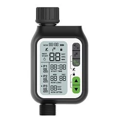 S SMAUTOP Hose Automatic Watering Timer,Irrigation Timer With Timed Irrigation, Rain Sensor 3 Separate Irrigationā¦