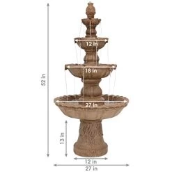 Sunnydaze Pineapple Large Outdoor Water Fountain – 4-Tier Waterfall Fountain & Backyard Water Feature For Patio, Yard… -Garden Supply Store 419nl3oSlNL