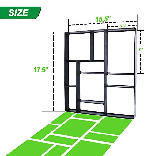 17.5″x15.5″x1.5″ CJGQ Walk Path Maker Reused Concrete Molds Paving DIY Path Garden Yard Patio Mold (10-Grid) 2 17.5″x15.5″x1.5″ CJGQ Walk Path Maker Reused Concrete Molds Paving DIY Path Garden Yard Patio Mold (10-Grid) - Image 2