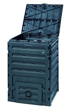 Exaco 628001 Eco-Master Polypropylene Composter, 120-Gallon, Black