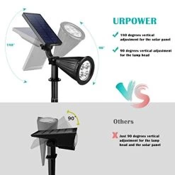 Solar Lights,URPOWER 2-in-1 Waterproof 4 LED Solar Spotlight Adjustable Wall Light Landscape Light Security Lighting… -Garden Supply Store 41BK0OYsyKL