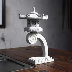 Stone Lantern Pagoda Garden Ornament Chinese/Japanese 22cm Sculpture Lantern Patio Decor