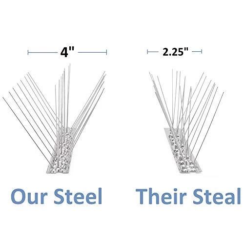 Bird Blinder Stainless Steel Bird Spikes For Pigeons And Other Small Birds – Industrial Design Contains No Plastic – (11… 2 Bird Blinder Stainless Steel Bird Spikes For Pigeons And Other Small Birds – Industrial Design Contains No Plastic – (11… - Image 2