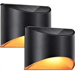 LeiDrail Solar Step Lights Outdoor Deck Fence Stair 2100K Warm Light Sun Powered LED Illuminated Landscape Lighting…