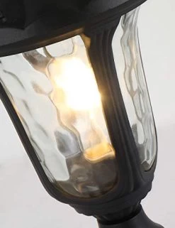 GYDZ Outdoor Pillar Lights, Outdoor Post Light With Pier Mount Adapter, Vintage Post Lamp In Matte Black Finish With… -Garden Supply Store 41CU7r0WcqL