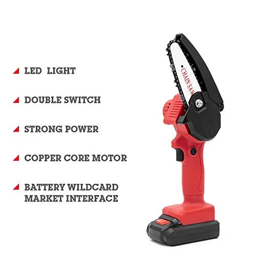 110V Rechargeable Handheld Portable Electric Pruning Saw Cordless Mini Chainsaw Small Wood Splitting Chainsaw One-Handed… 5 110V Rechargeable Handheld Portable Electric Pruning Saw Cordless Mini Chainsaw Small Wood Splitting Chainsaw One-Handed… - Image 5