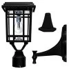 GAMA SONIC GS-114B-FPW-BLK Prairie Bulb Lamp Outdoor Solar Light Fixture, Pole Pier & Wall Mount Kits, Black