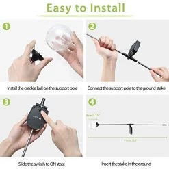 Solar Garden Lights Outdoor, 2 Pack Solar Globe Lights, Color-Changing LED Path Stake Lights Auto On/Off Dusk To Dawn… -Garden Supply Store 41DL9ol ilL