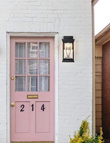 Modern Outdoor Wall Light Exterior Light Fixtures, Black Aluminum With Crack-Like Glass Create Gorgeous Lighting Effects UL And IP65 Waterproof Wall Sconce Outdoor For Garage, Front Porch Lighting 3 Modern Outdoor Wall Light Exterior Light Fixtures, Black Aluminum With Crack-Like Glass Create Gorgeous Lighting Effects UL And IP65 Waterproof Wall Sconce Outdoor For Garage, Front Porch Lighting - Image 3