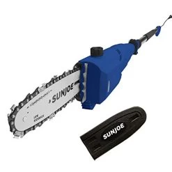 Sun Joe SWJ801E-SJB 8″ 7 Amp Electric Telescoping Pole Chain Saw, Dark Blue