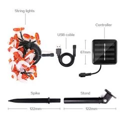 SKYFIRE 2 Pack Solar Powered Twinkle Fairy Lights, 10 Strands 200 LEDs Waterproof Timbo String Lights Decorative Silver… -Garden Supply Store 41E ppZL00L