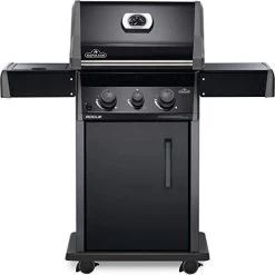 Napoleon Rogue 425 BBQ Grill, Black, Natural Gas – R425SBNK-1-OB – With Three Burners And Range Gas Side Burner, Folding…